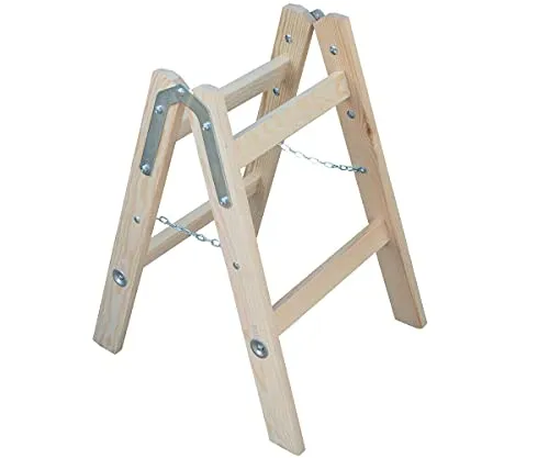Systafex® Doppelstufenleiter 2x2 Stufen - Leiter mit 0,65m Höhe, beidseitig begehbar und ideal für Renovierungsarbeiten. Max. Belastung 150kg und nur 2,8 kg schwer.