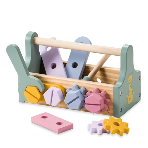 Hauck Learn to Repair – Tragbare Holz-Werkzeugkiste für Kinder