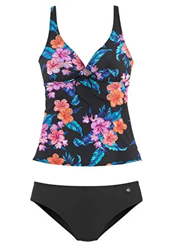 Lascana Damen Bügel-Tankini mit Hawaiiprint von LASCANA 