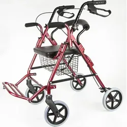 Antar AT51018 Aluminium Rollator mit Korb - Leichter Rollator aus flüssigem Aluminium, klappbar und mit praktischem Korb. Ideal für mehr Mobilität und Unterstützung im Alltag.