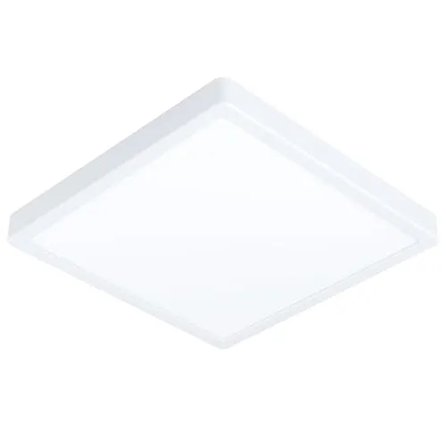 Eglo LED-Ein-\/Aufbauleuchte 1flg Fueva 5 - Moderne 20W LED-Leuchte mit 2300lm Helligkeit, ideal für stimmungsvolle Beleuchtung in Wohnräumen, Maße: ca. 28,5x3x28,5cm aus Kunststoff und Metall.