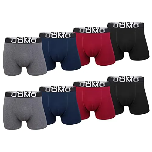 L&K Boxershorts 1117 (8er-Pack) - Bequeme Herrenunterwäsche aus Baumwolle - Boxershorts für Herren im praktischen 8er-Pack, aus 95% Baumwolle für optimalen Tragekomfort. Ideal für Freizeit und Sport, weich und atmungsaktiv ohne störende Etiketten.