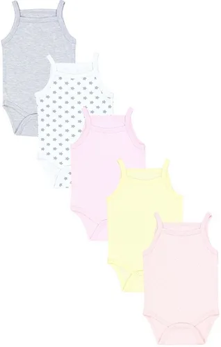 TupTam Body Baby Mädchen 5er Pack Ärmellos - Bunte Sommer Babybodys mit Spagettiträgern aus 100% Baumwolle, ideal für warme Tage. Perfekt für modebewusste kleine Mädchen!