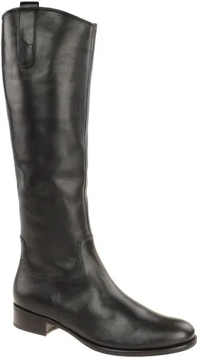 Gabor Damen Klassische Stiefel, Schwarz 37.5 EU - Wanderschuhe mit flachem Absatz und Reißverschluss, aus hochwertigem Lackleder und komfortablem Microfutter für angenehmes Tragegefühl im Winter.