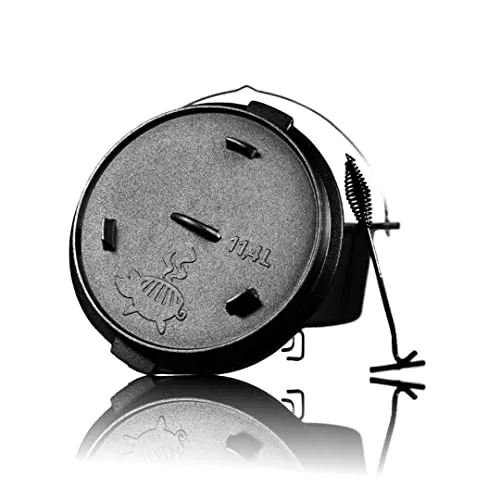 Grillschweine Dutch Oven 12QT (11,4 L ohne Füße) - BBQ Schmorofen - Gusseisen Feuertopf
