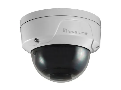 LEVELONE IPCam FCS-3090 Dome 5MP H.265 IR 7W PoE - IP-Sicherheitskamera für Innen & Außen, mit 5 MP Auflösung, Nachtsicht bis 30 m und PoE für einfache Installation. Ideal für umfassende Sicherheitslösungen.