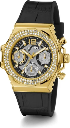 GUESS Analog GW0553L4 - Elegante Damenarmbanduhr - Armbanduhren für Damen, stilvolles Guess Modell Fusion mit 11 mm Gehäuse und praktischem Kalender, perfekt für jeden Anlass.