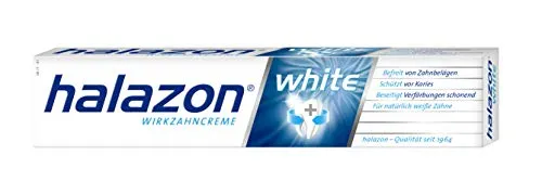 halazon® White - 1er Pack Whitening Zahnpasta (75ml) für strahlend weiße Zähne/Zahnaufhellung durch Bleaching Zahnpasta - Teeth Whitening Zahncreme mit Flourid
