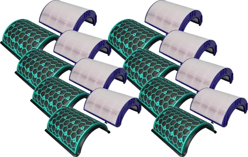 vhbw 8-teiliges Filter-Set kompatibel mit Dyson Pure Cool Cryptomic TP06 Luftreiniger - HEPA-Filter, Aktivkohlefilter