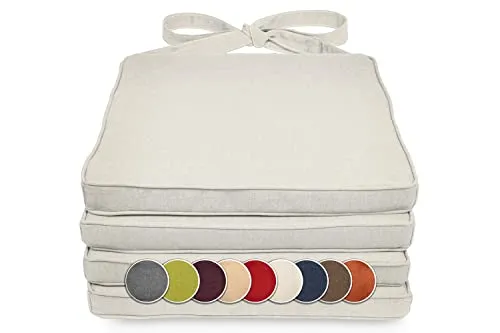 sunnypillow 4er Set Stuhlkissen 40 x 45 x 5cm in beige von sunnypillow