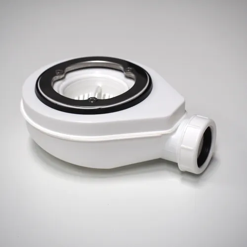 Ablaufgarnitur SET Siphon 90mm mit Geruchsverschluss und Haarsieb für Duschwanne