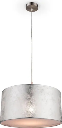 bmf-versand® Hängelampe Esstisch modern mit LED Leuchtmittel - Hängeleuchte für Esstisch, stilvolles Design mit silber-metallic Lampenschirm für ein faszinierendes Lichtspiel und einfache Montage inklusive LED-Leuchtmittel.