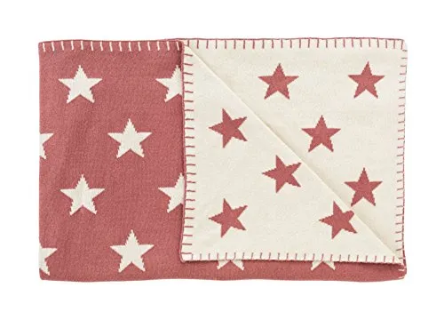 Schardt - Kuscheldecke Big Star Rot - Flauschige Babykuscheldecke aus 100% Baumwolle - Vielseitig verwendbare Babydecke - Zum Schlafen, Spielen, Kuscheln - Als Decke für unterwegs - 95×120 cm