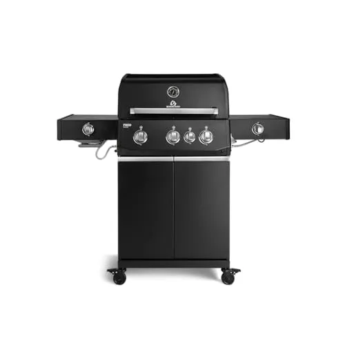 BURNHARD® Gasgrill 3-Brenner FRED Deluxe+ mit Infrarot-Keramikbrenner - Entfessle deine Grillkünste mit dem BURNHARD® Gasgrill 3-Brenner FRED Deluxe+. Die große Grillfläche und die leistungsstarken Brenner garantieren perfekte Ergebnisse für gesellige BBQ-Abende. Ideal für bis zu 10 Personen!
