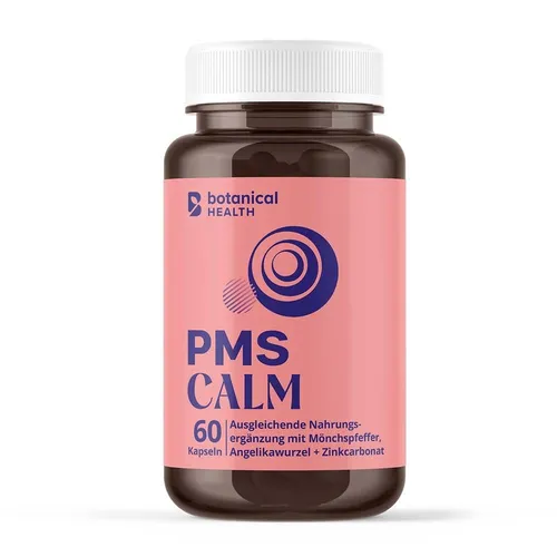 PMS CALM Mönchspfeffer Angelikawurzel Vit.Kapseln 60 St. - Arzneimittel zur Linderung von PMS-Beschwerden, mit natürlichen Inhaltsstoffen wie Mönchspfeffer und Angelikawurzel für Ihr Wohlbefinden.