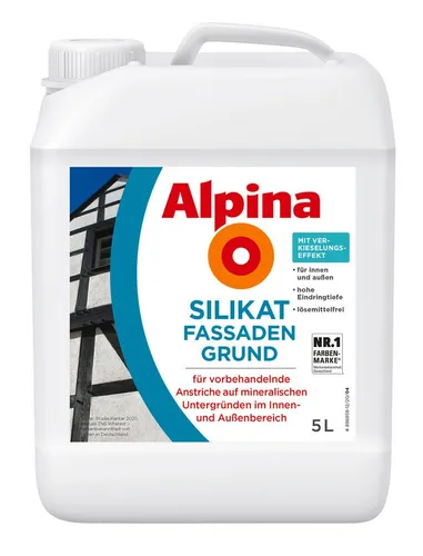 Alpina Grundierfarbe Silikat Fassadengrund 5 Liter von Alpina