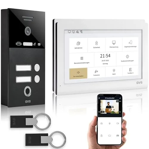 GVS IP Video Türsprechanlage 2-Familienhaus mit HD Kamera