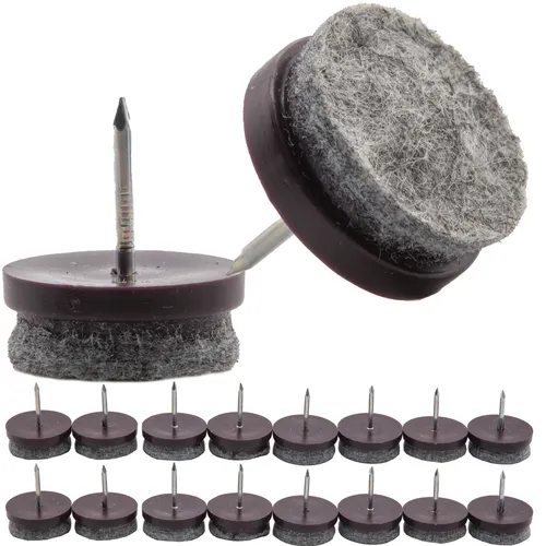 16x Möbelgleiter Filzgleiter Untersetzer Nagel 24mm Stuhl Tisch Füße Anti