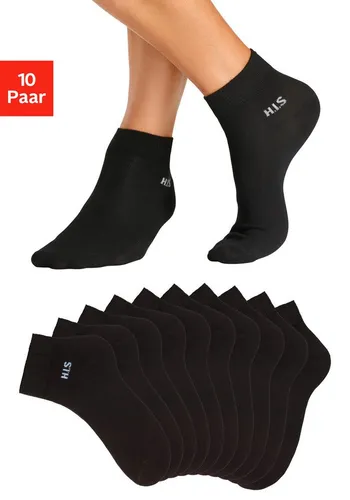 H.I.S Kurzsocken 10-Paar mit farbigem Innenbund von HIS
