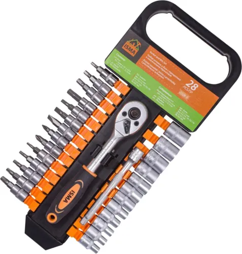 Werkzeugsatz 1/4 Bits Stecknüsse 28-tlg