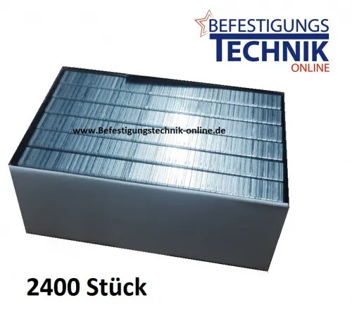 Bostitch Tackerklammern 12mm verzinkt - Hochwertige Tackerklammern aus verzinktem Stahl, ideal für präzise Befestigungen. Packung mit 2400 Stück, perfekt für Handwerksprojekte und professionelle Anwendungen.