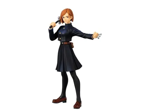 BANPRESTO 18610 - Jujutsu Kaisen Jukon No Kata Nobara Kugisaki Figur - Offiziell lizenziertes Merchandise der Anime-Serie 'Jujutsu Kaisen'. Detailreiche PVC-Figur von Nobara Kugisaki, ca. 14 cm groß, inklusive bedruckter Fensterbox für stilvolle Präsentation.