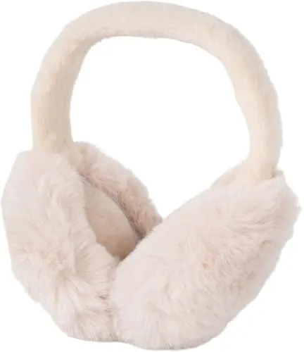 styleBREAKER Damen Ohrenschützer Teddyfell Optik | Flauschige Ohrenwärmer Earmuffs mit flexiblem Bügel | Weiche Winter Ohrschützer für Freizeit Spaziergänge und Outdoor, Farbe:Beige