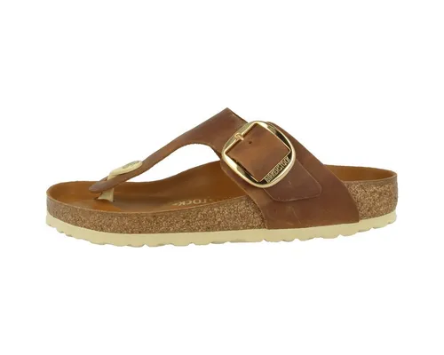 BIRKENSTOCK GIZEH BIG BUCKLE Zehentrenner in Braun, Größe 39 - Sandalen mit großem Schnallen-Design für einen trendigen Look, ideal für den Sommer und bequem für den ganzen Tag.