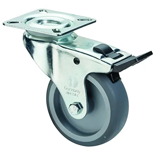 BS Rollen Lenkrolle mit Feststeller (Apparaterolle Tragkraft: 60 kg, Durchmesser Rad: 75 mm, Gleitlager) A320.A80.075