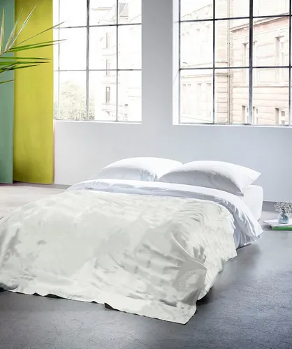 Plaid fleuresse Halbleinen 180x270 cm - Bettdecken aus 50% Baumwolle und 50% Leinen, pflegeleicht bei 60°C Maschinenwäsche, OEKO-TEX® Standard 100 zertifiziert für schadstofffreie Qualität.