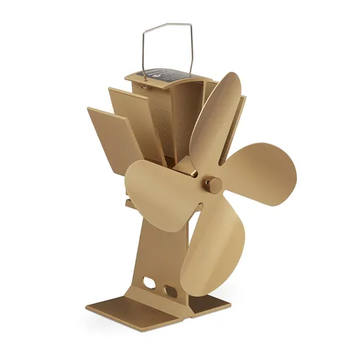 relaxdays Kaminventilator - Stromloser Ofenventilator in Bronze - Kaminventilator ohne Strom, erhöht die Effizienz Ihres Kamins und sorgt für eine gleichmäßige Wärmeverteilung im Raum.