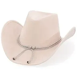 Beiger Cowboyhut für Cowgirls und Cowboys - Caps & Hüte – Verleihen Sie Ihrem Cowboy-Kostüm den letzten Schliff mit diesem stilvollen Cowboyhut, verziert mit einer silbernen Kordel. Ideal für Fasching und Karneval!