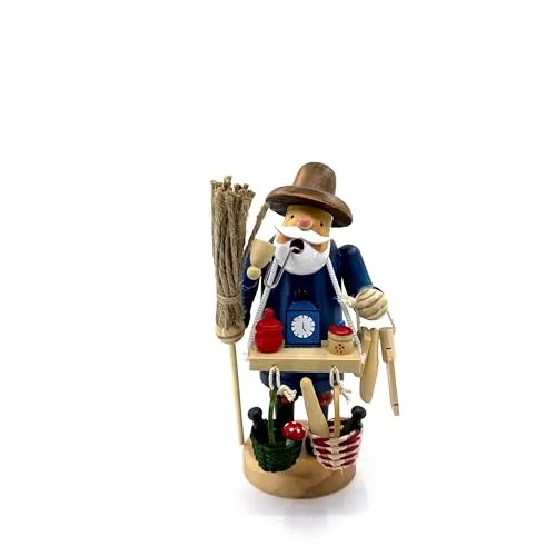 Kaladia Räuchermännchen Hausierer mit Bauchladen – Handbemalte Holzfigur für Räucherkerzen Größe M - Charmante Holzfigur mit Bauchladen, ideal für Räucherkerzen Größe M. Jedes Stück ist handbemalt und bringt rustikalen Charme in Ihr Zuhause. Perfekt als Geschenk oder zur ganzjährigen Dekoration.