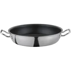 Spring Servierpfanne XL CLASSIC - Vielseitige Edelstahlpfanne - Pfannen - Hochwertige Servierpfanne aus langlebigem Edelstahl, ideal für alle Herdarten, backofenfest und mit Antihaftbeschichtung für einfache Reinigung.
