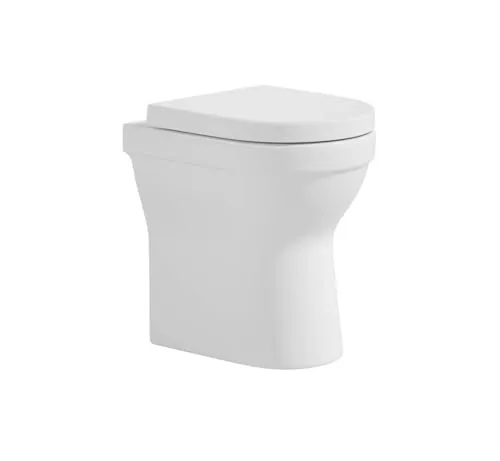 Sanicomfort Stand-WC Cozy erhöht | 47,5 cm Sitzhöhe - Einteilige Toiletten, spülrandlos für mehr Hygiene und einfacher Reinigung. Ergonomische Sitzhöhe von 52 cm ideal für Senioren, mit Soft-Close WC-Sitz für leises Schließen.