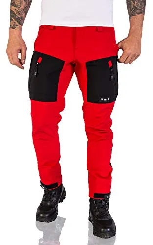 Rock Creek Softshellhose Herren H-196 rot M - Bequeme Softshellhose für Herren, ideal für Outdoor-Aktivitäten. Atmungsaktiv und schmutzabweisend, bietet optimalen Komfort und Bewegungsfreiheit in der Natur.