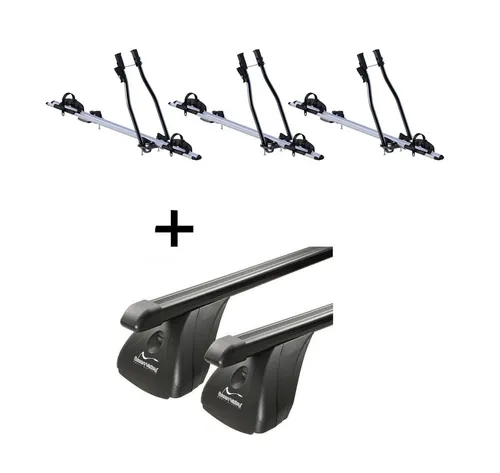 VDP Dachträger für Toyota Rav4 III 2006-2013 mit 3x Fahrradträger SAGITTAR - Dachgepäckträger Set für Toyota Rav4 III (2006-2013) mit 3 hochwertigen, abschließbaren Fahrradträgern. Ideal für den sicheren Transport aller Fahrräder bis 15 kg.