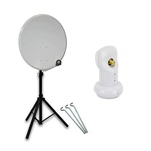 PremiumX Camping Satelliten-Komplettanlage 80cm - SAT-Antennen mit umfangreichem Zubehör für digitalen Empfang, ideal für Camping und Balkon, bietet beste Qualität und Preis-Leistungs-Verhältnis.