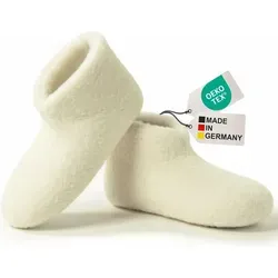 IamFlauschi Bettschuhe Schafsbeige Größe 44/45