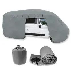 LEMODO Wohnmobil Schutzhülle S - Caravan-Zubehör, schützt Ihr Wohnmobil optimal vor Schmutz und Nässe mit einem wasserdichten Dach und komfortablem Zugang durch Reißverschluss.