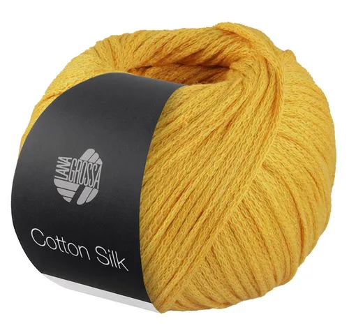 LANA GROSSA COTTON SILK Häkelwolle, 140 m (Edles Effektgarn aus Maulbeerseide gefüllt mit Baumwolle), 50 g