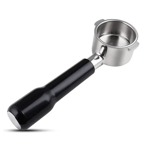 Bodenloser Siebträger 51mm 2 Ohren für Delonghi ECP31.21 ECP33.21 ECP35.31 ECOV311, mit Edelstahl Ersatz Filter Korb