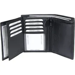 Frentree® Herren Leder Geldbörse mit RFID Schutz - Elegantes Hochformat Portemonnaie aus 100% echtem Nappaleder mit 11 Kartenfächern und integriertem RFID-Schutz für maximale Sicherheit gegen Datendiebstahl.