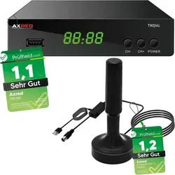 AXRED T90 HD DVB-T2 Receiver mit AX Magnes Antenne 30dBi
