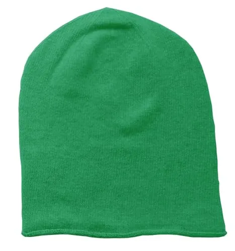 Mississhop 381 Feinstrick Kaschmir-Gemisch Beanie Mütze Slouch/XXL Schal/Handschuhe Grün Einheitsgroesse Muetze