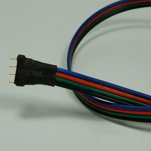 1m RGB-LED Anschlußkabel fertig gelötet mit Gabel für LED Stripes