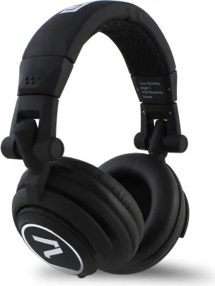 7even Headphone schwarz - DJ, HiFi & Sport Kopfhörer - Robuster Kopfhörer mit klappbarem Design und 50mm Treibern für glasklaren Sound. Ideal für DJ, Sport und Freizeit. Lieferung inkl. 3,5-6,3mm Adapter.