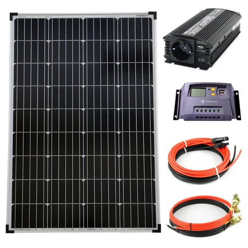 solartronics Solar Set 1x100Watt Mono 12Volt 1000mm Wandler 600W 10A Regler gelb