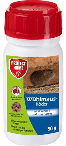 PROTECT HOME Wühlmaus-Köder – Effektiver Fraßköder für Wühlmäuse, 90 g Dose