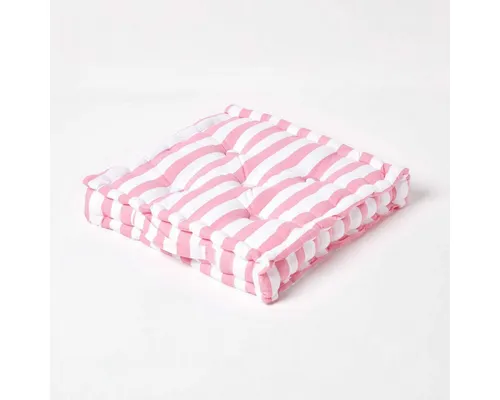 Homescapes Bodenkissen Sitzkissen Rosa 40 x 40 cm - Kissen in stilvollem Rosa, aus 100% Baumwolle, perfekt für gemütliche Sitzgelegenheiten und punktuelle Reinigung.